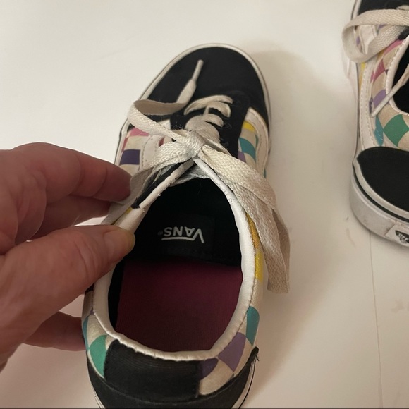 Vans Rainbow Checkerboard Old Skool Sneakers - Picture 3 of 6